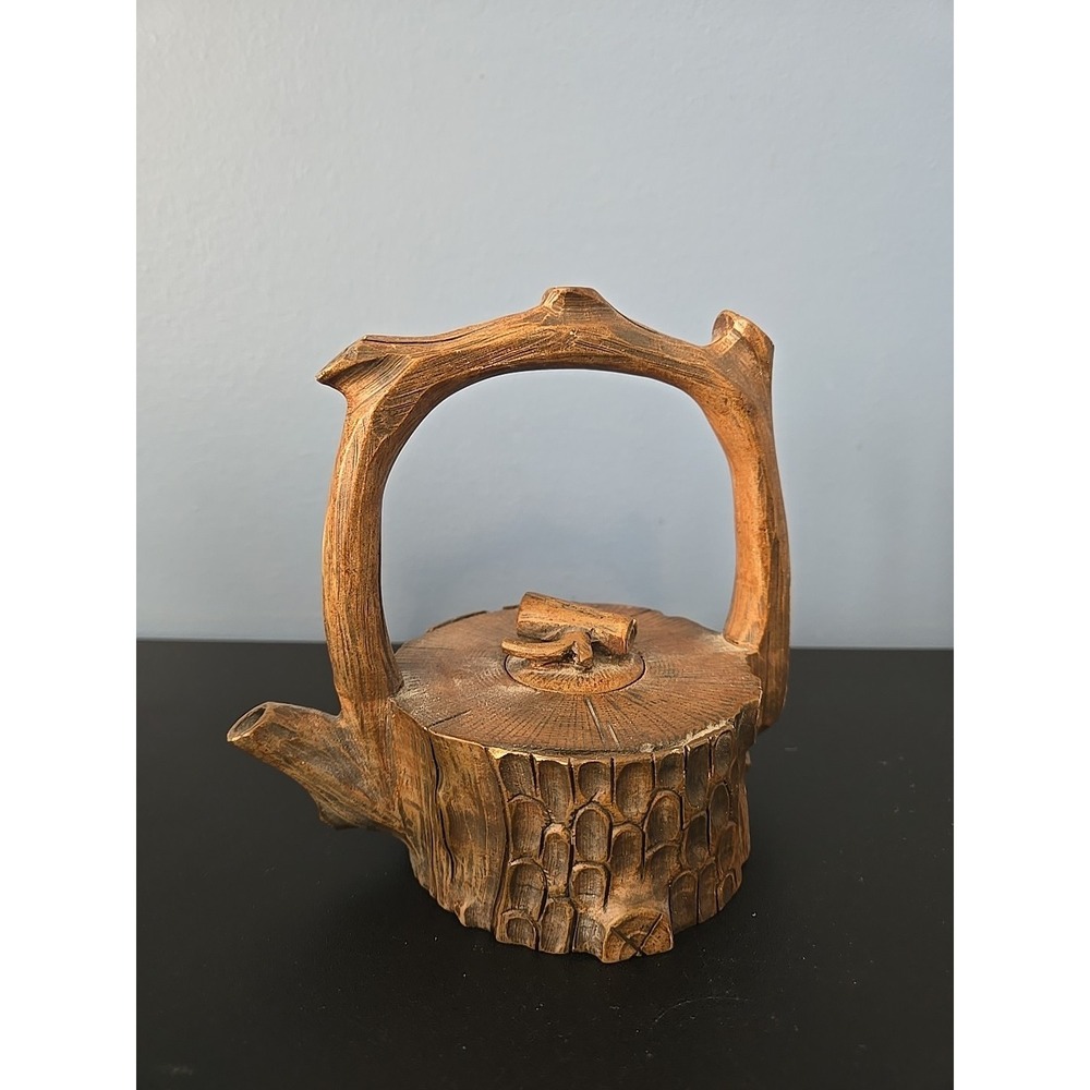 Handcrafted Yixing Chinese Clay Teapot Natural Tree Branch Handle Signed